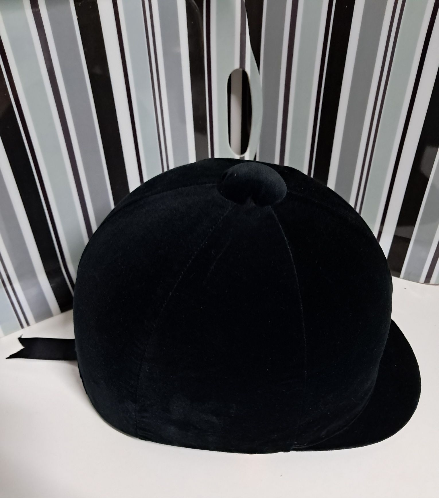 Toque Equitação Veludo Preto