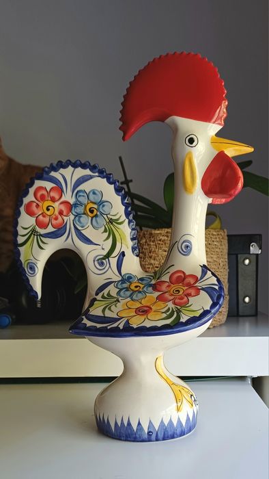 Galo de Barcelos em cerâmica aprox 33cm