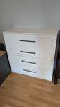 Ogromna i mocna komoda z 4 szufladami, od stolarza, biały mat, 110x45