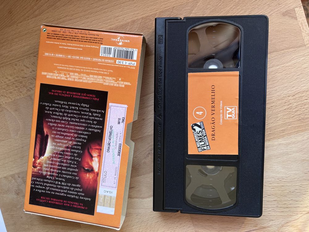 Cassete VHS 3 Filmes Coleção Vintage TV Guia