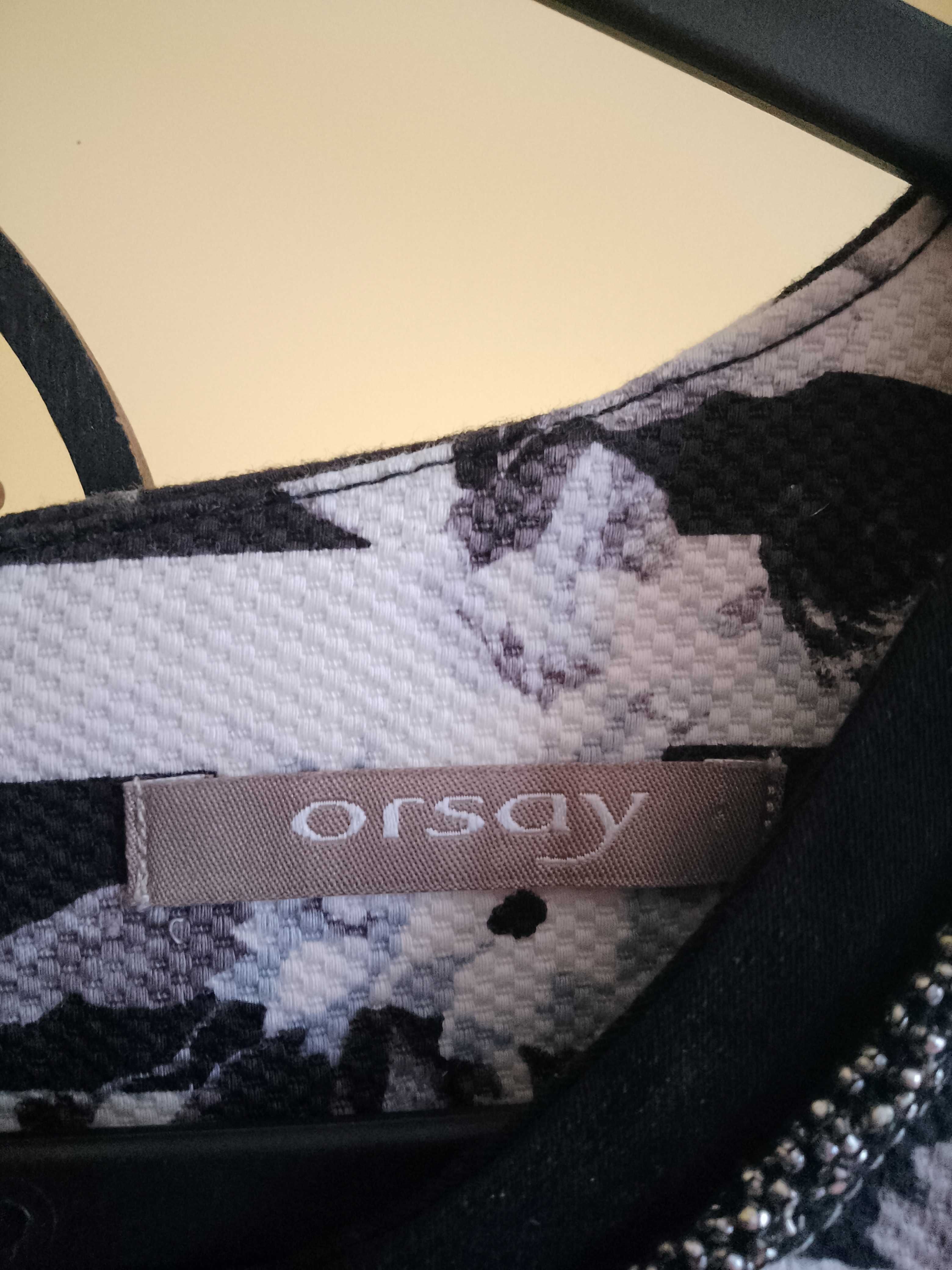 Sukienka Orsay biało czarna