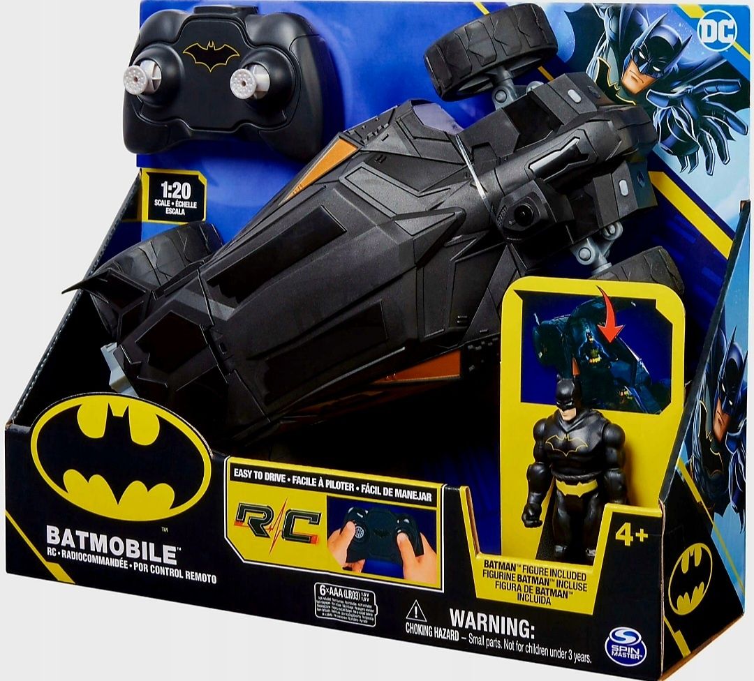 Batman Batmobile zdalnie sterowany pojazd RC auto i figurka DC Comics