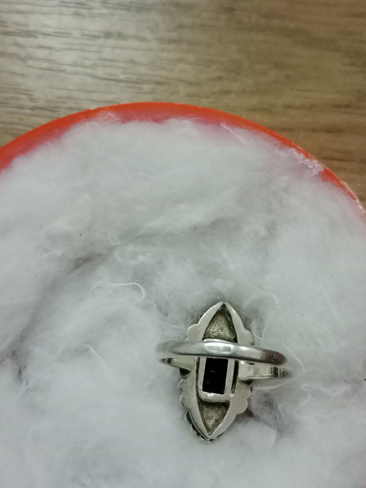 Серебряное кольцо антикварное с рубином