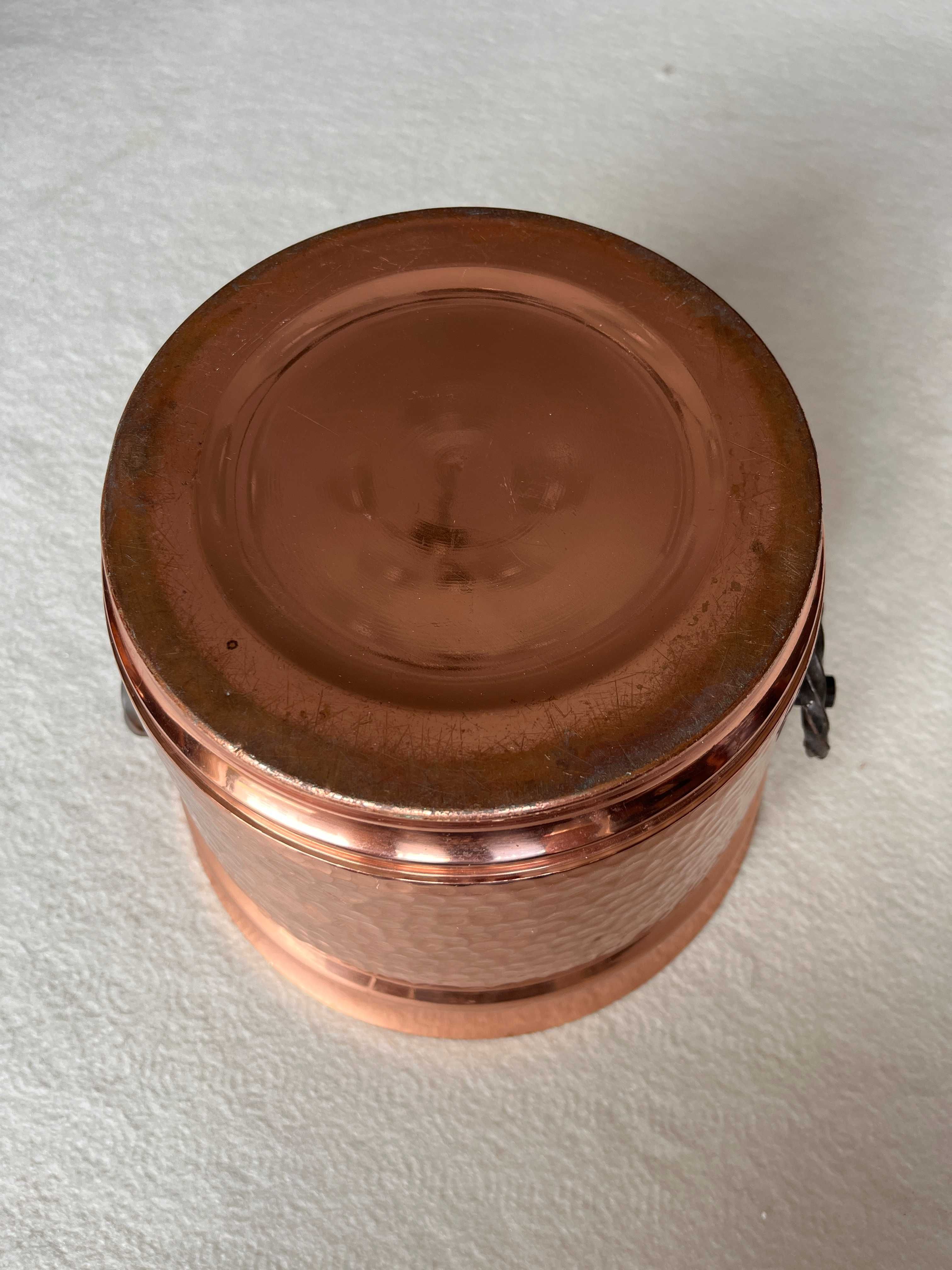 Balde em Cobre Martelado com 2 pegas