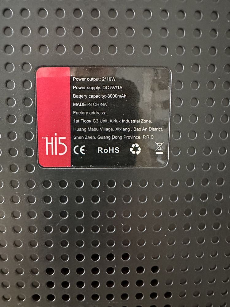 Nowy Głośnik HI5