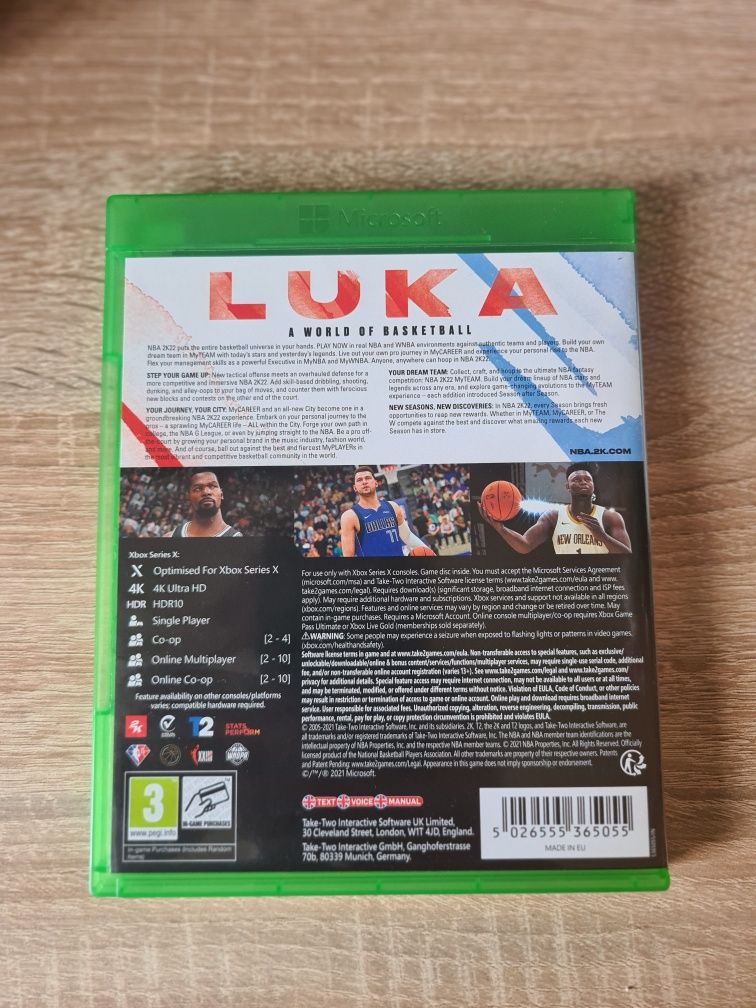 NBA 2K22 Xbox series x, gra