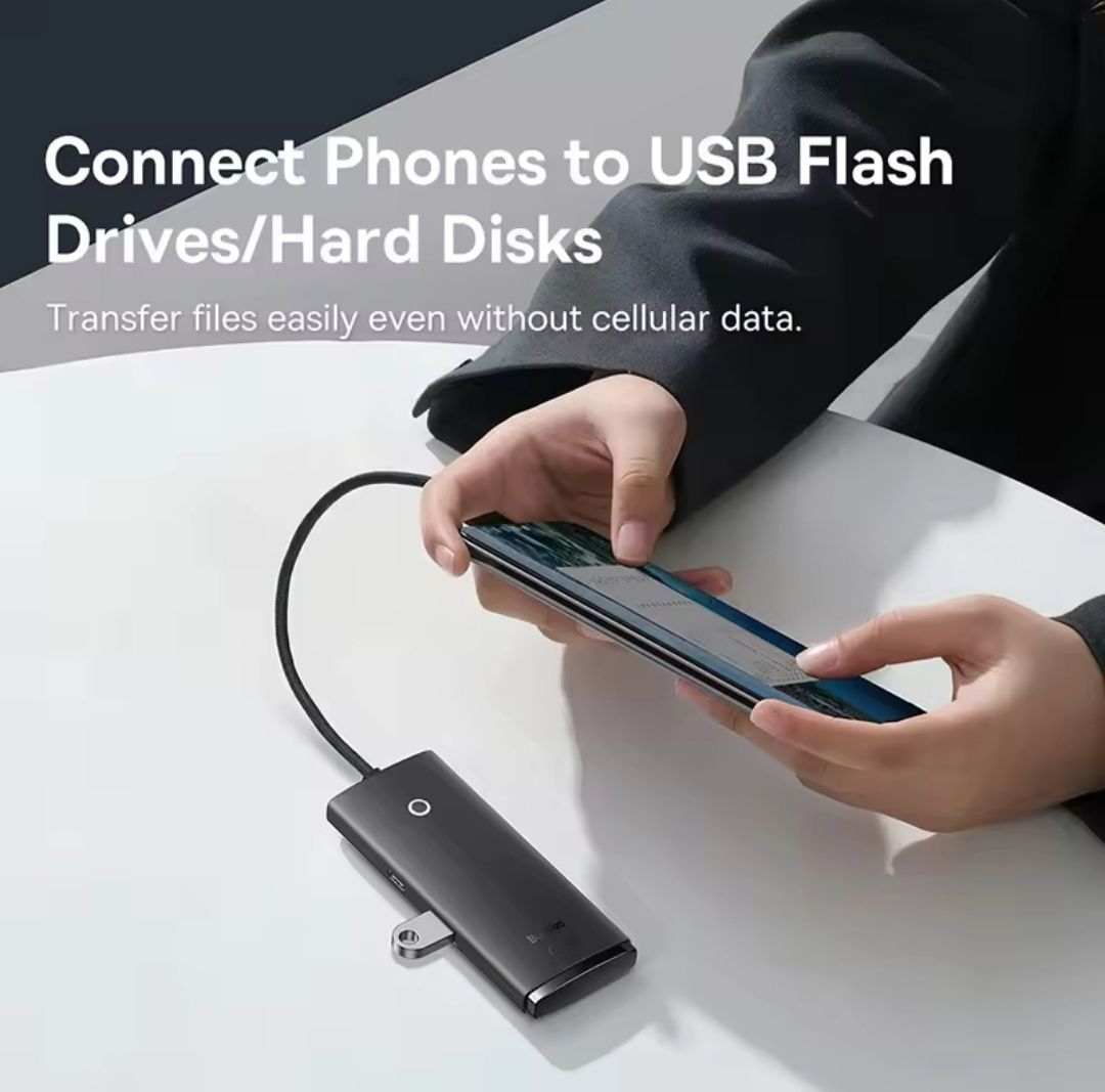 Baseus UltraJoy Series 6 в 1 HUB AIR  (usb хаб, докстанція 6в1)