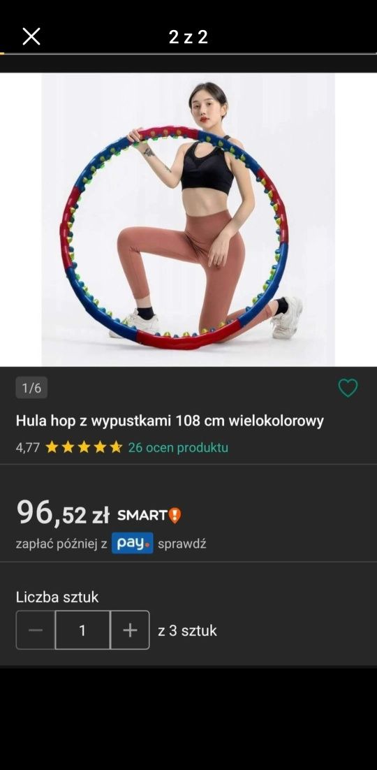 Hula Hop masujące 108cm