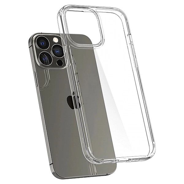Etui Spigen Ultra Hybrid Crystal Clear + Szkło Płaskie do iPhone 13 Pr