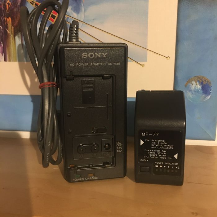 Kamera analogowa sony handy cam bateria i ladowarka