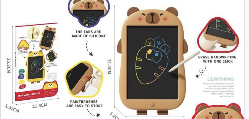 Tablica tablet do rysowania kapibara dla dzieci