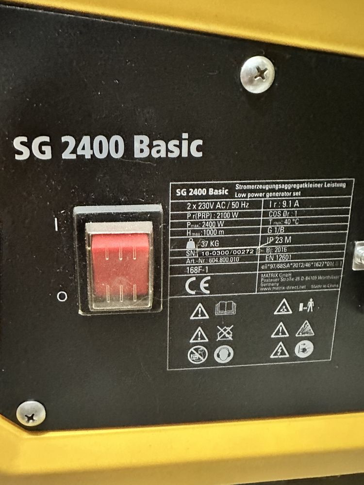 Agregat prądotwórczy Stanley SG 2400 Basic – sprawny, gotowy do pracy