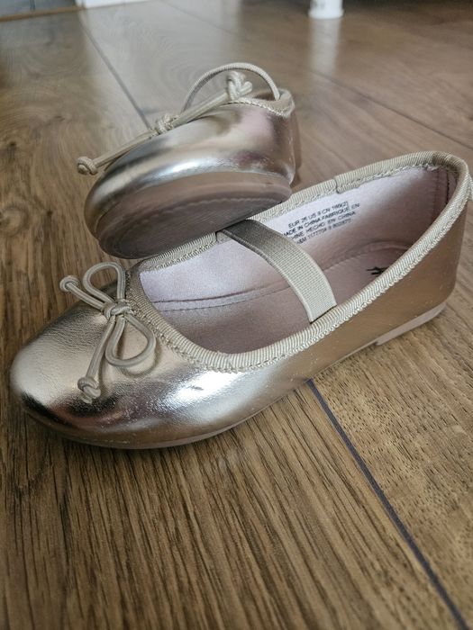 Baleriny, h&m złote rozmiar 26