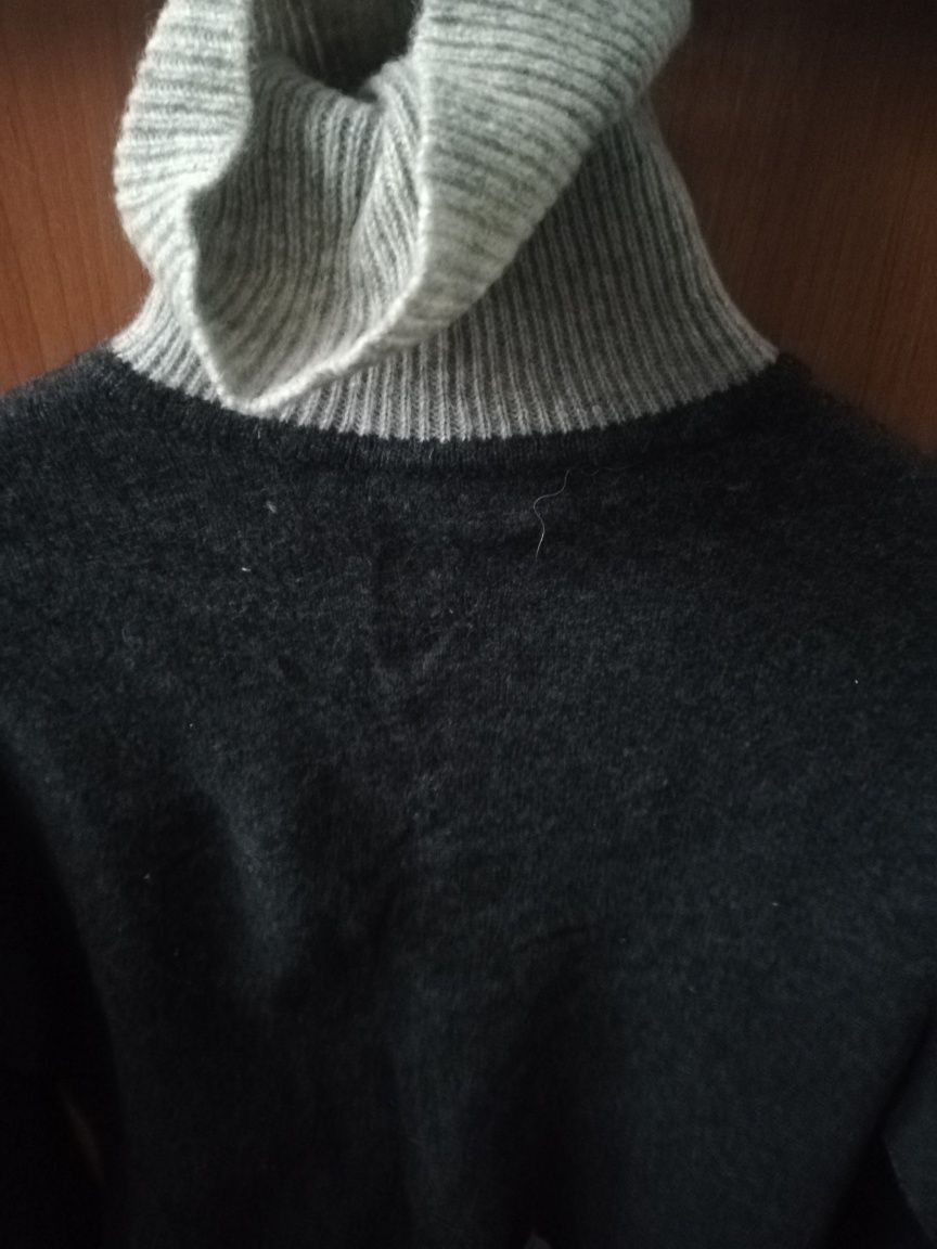 Sweter golf damski, rozm M, L, wełna