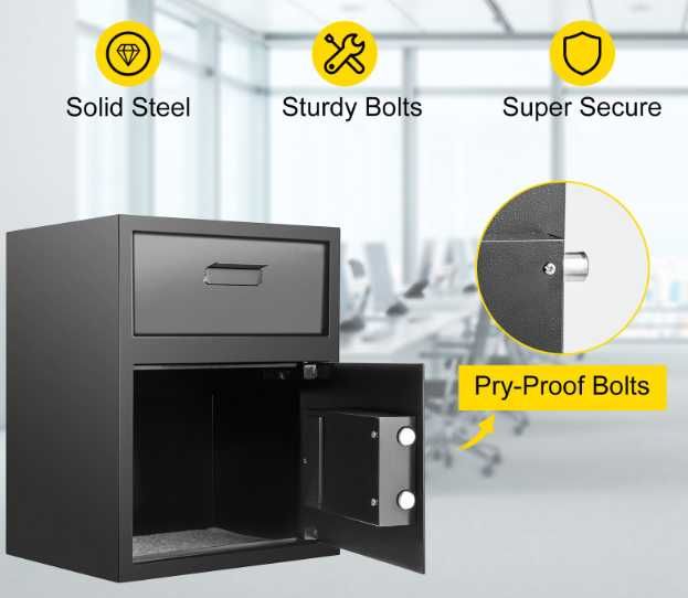 Solidny i Bezpieczny Sejf Depozytowy z Wrzutnią stal węglowa