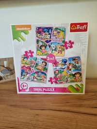 Puzzle 3w1 Dora Psi patrol Shimmer and Shine 3+