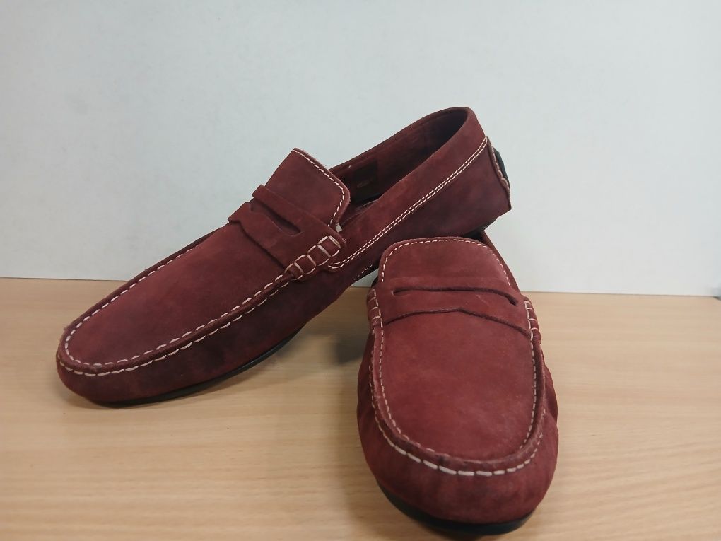 Мокасини  45-46 р/30 см Нові, стокові шкіряні(замш) Man by Gemo Оригін