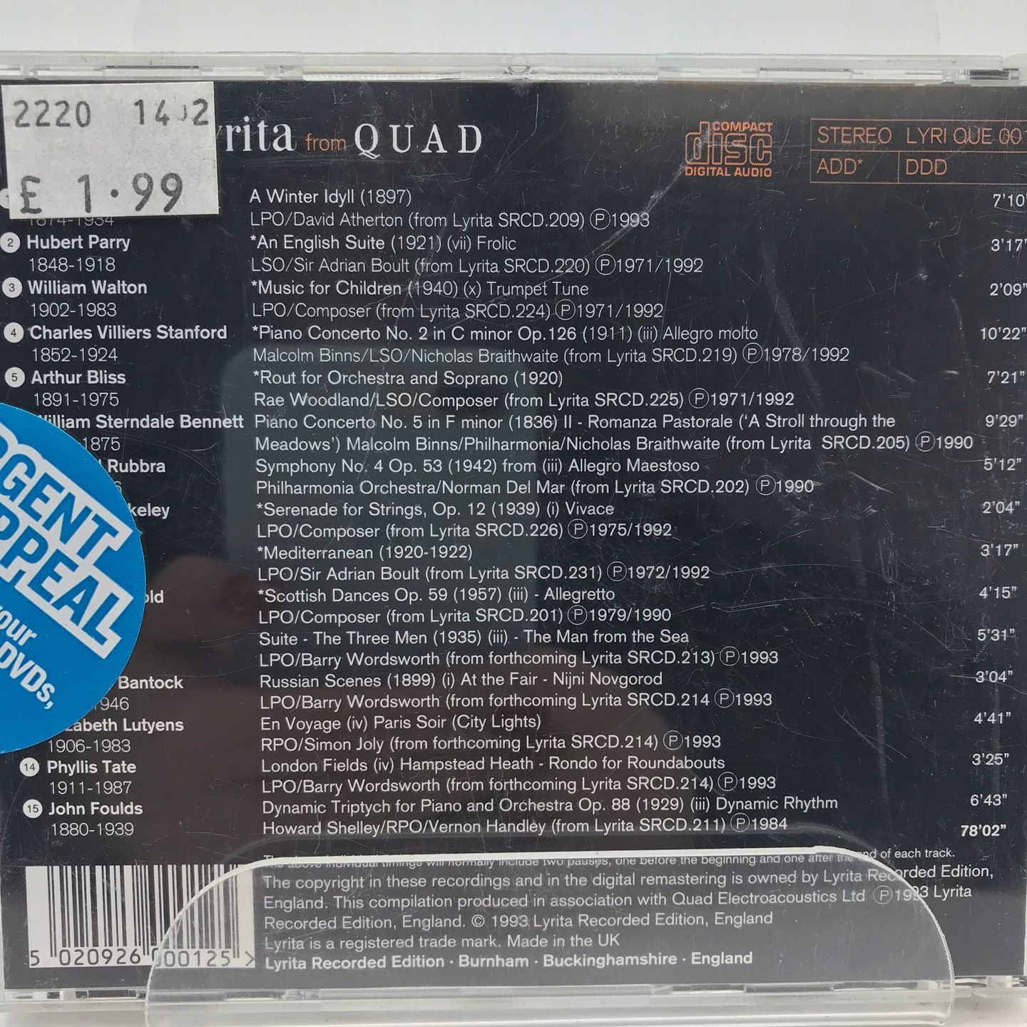 cd - various - british music on lyrita from quad