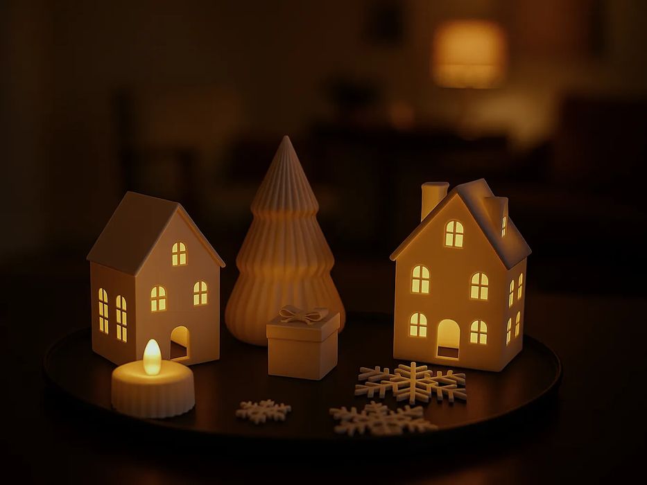 Conjunto de Decoração de Natal "Vila de Inverno"