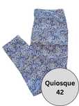 Eleganckie białe spodnie Quiosque nadruk print wzór