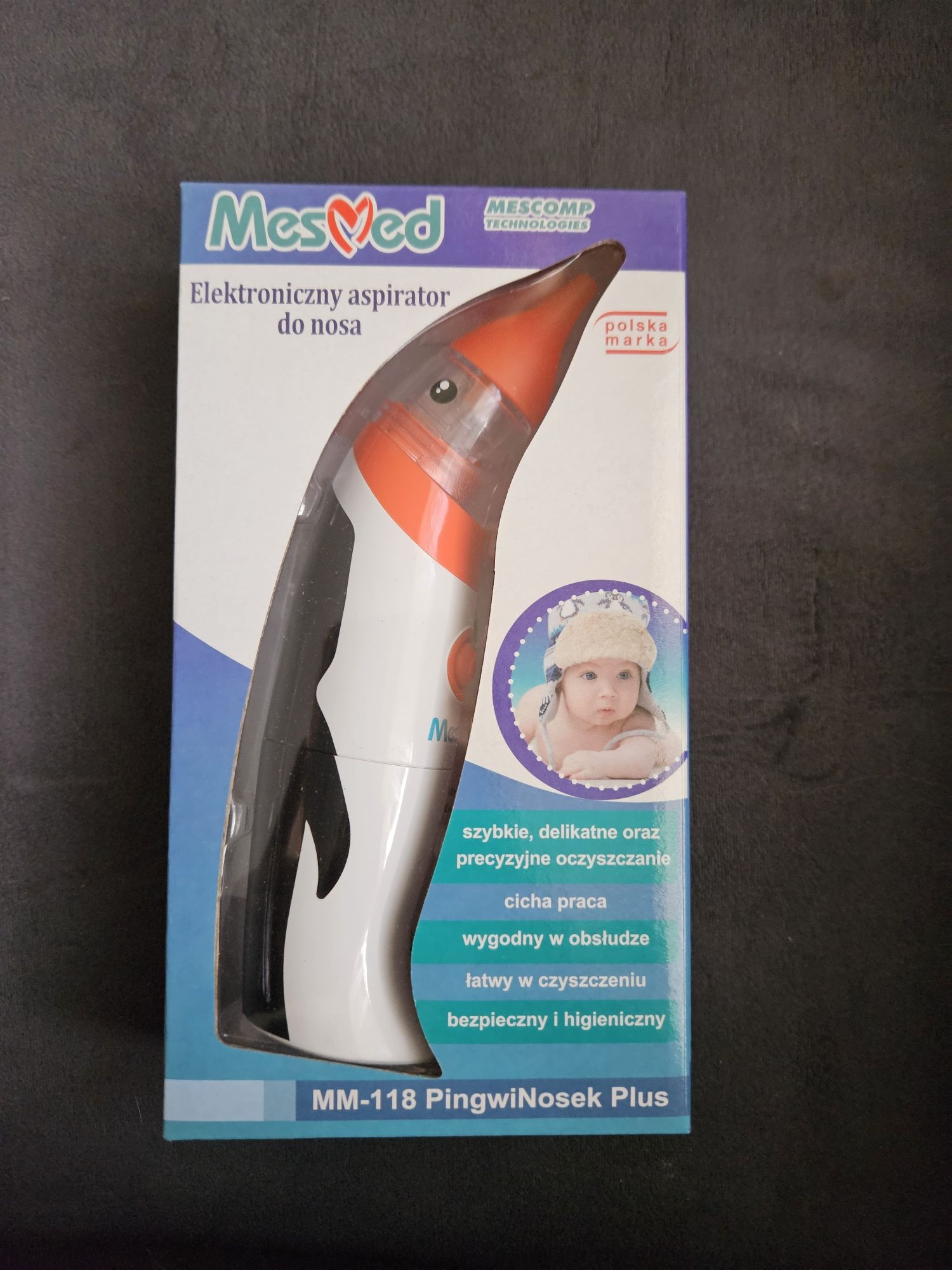 Elektroniczny aspirator kataru PingwiNosek Plus (raz użyty)