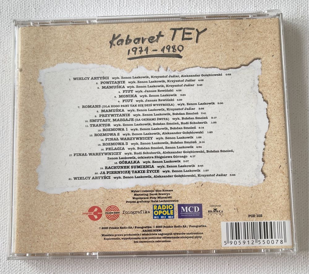 Kabaret Tey płyta cd