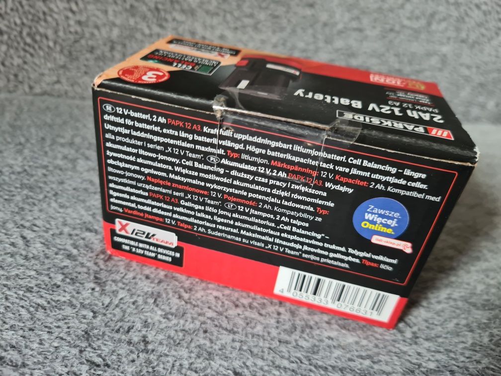 Akumulator Parkside PAPK 12 2Ah 12V TEAM X12 Team