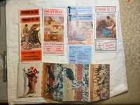 Panfletos de tauromáquia e bloco de postais de touradas anos 80