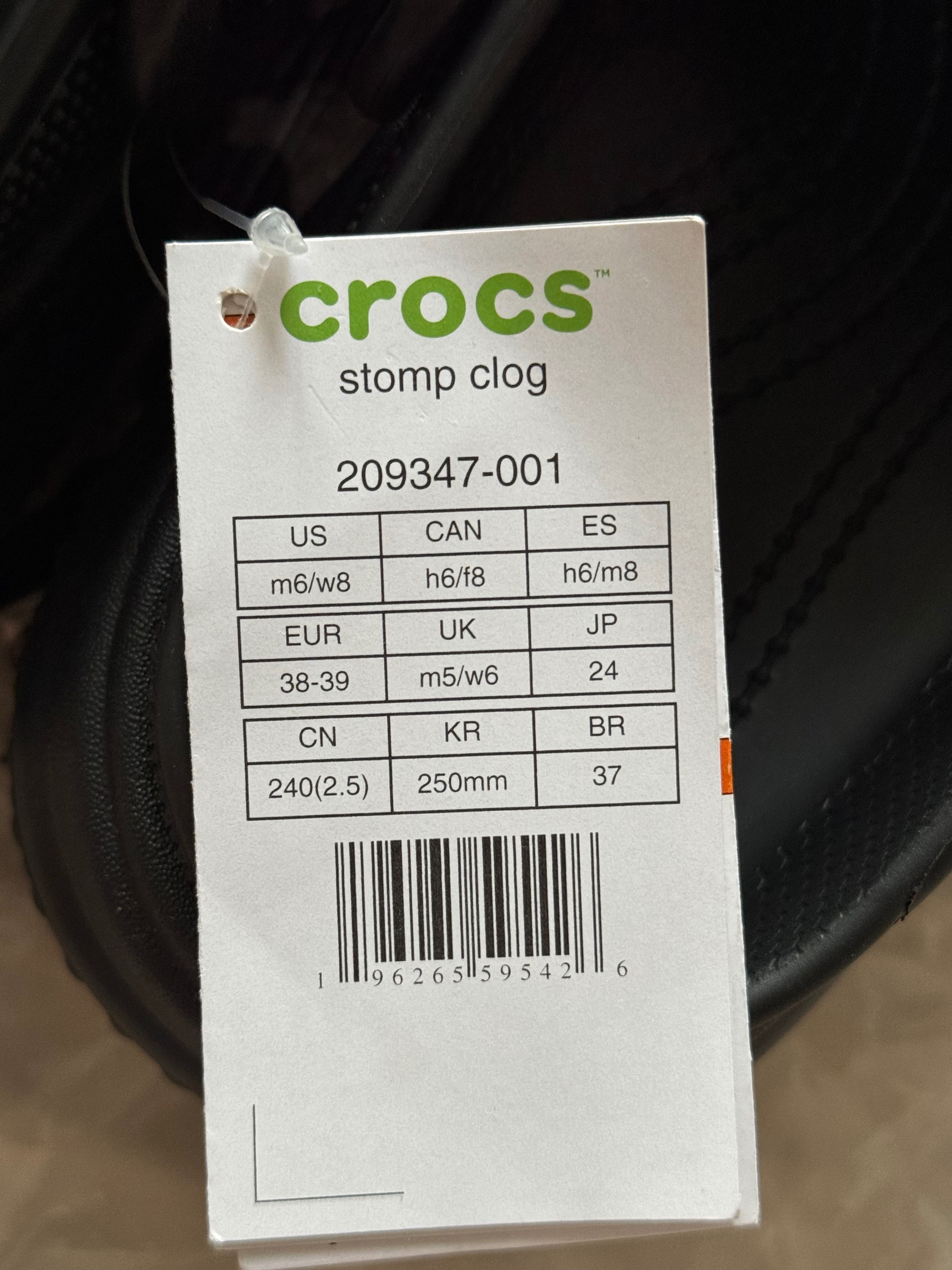 Крокси, кроксы, шльопанці, сабо crocs stomp clog, 38-39 р., оригінал