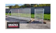 Brama przesuwna z poziomym profilem 80x20mm 4m