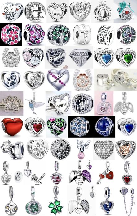 шарм бусина Підкова Сім'я Мама Сова Серце срібло пандора pandora