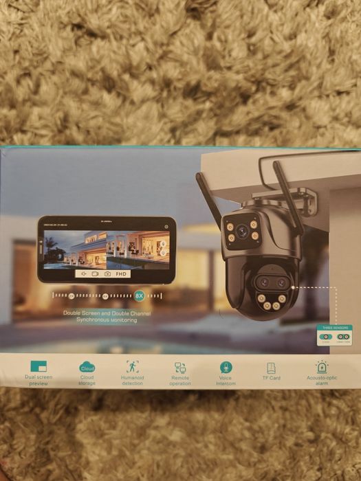 „Zewnętrzna kamera IP PTZ 6 K / 5 MP – Wi-Fi, zoom 8×, obrotowa (pan-t