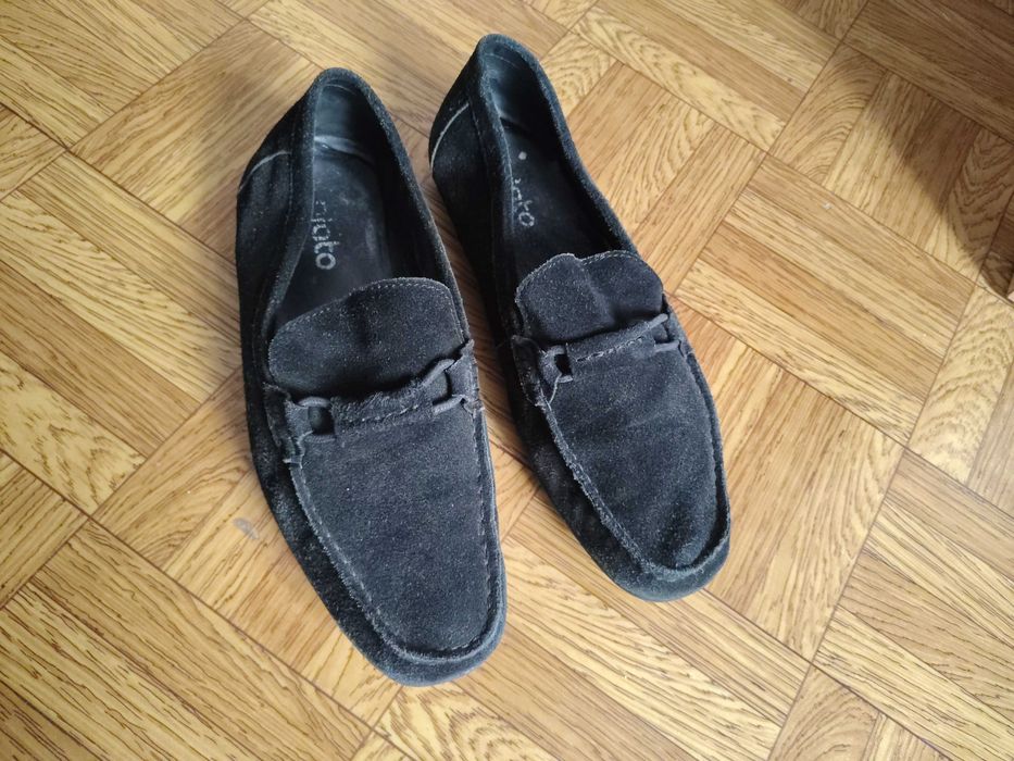 Чоловічі мокасини шкіряні шкіра замша 41 туфлі