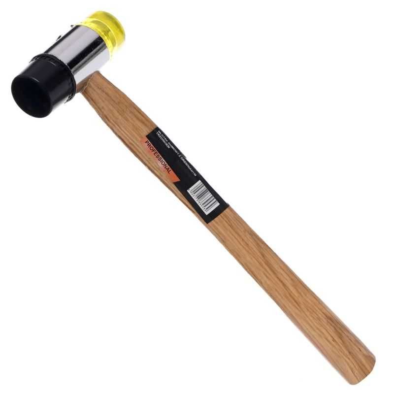 MŁOTEK gumowo plastikowy 30 mm Z DREWNIANĄ rączką Kraft&Dele KD903