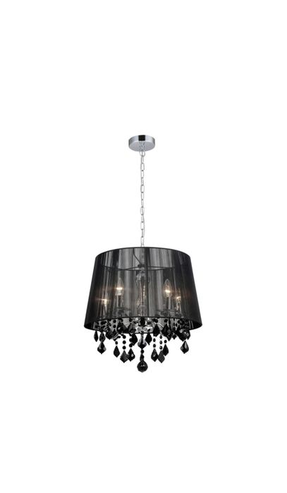 Lampa sufitowa żyrandol  5 x 40 W E14 czarna