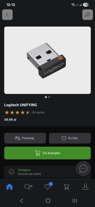 Odbiornik USB Logitech Unifying