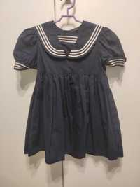 Sukienka strój karnawałowy 86/92 marynarz uczeń Wednesday