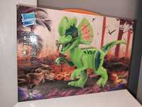 Dilofozaur dinozaur z dźwiękiem jurassic world pasuje do lego