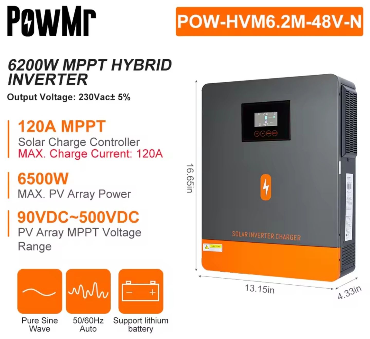Інвертор Powmr 6.2