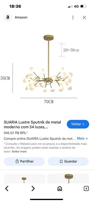 Lustre de petalas