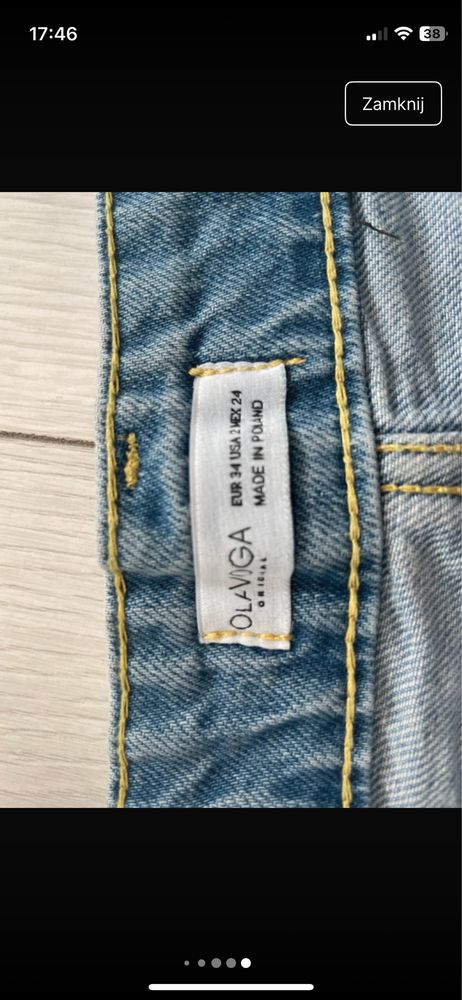 Jeansowa Spódniczka mini OLV o la voga NOVA xs