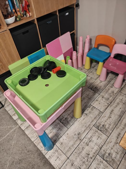 Stoliczek i dwa krzesła stolik dla dzieci Tega Baby Super Kids gratisy