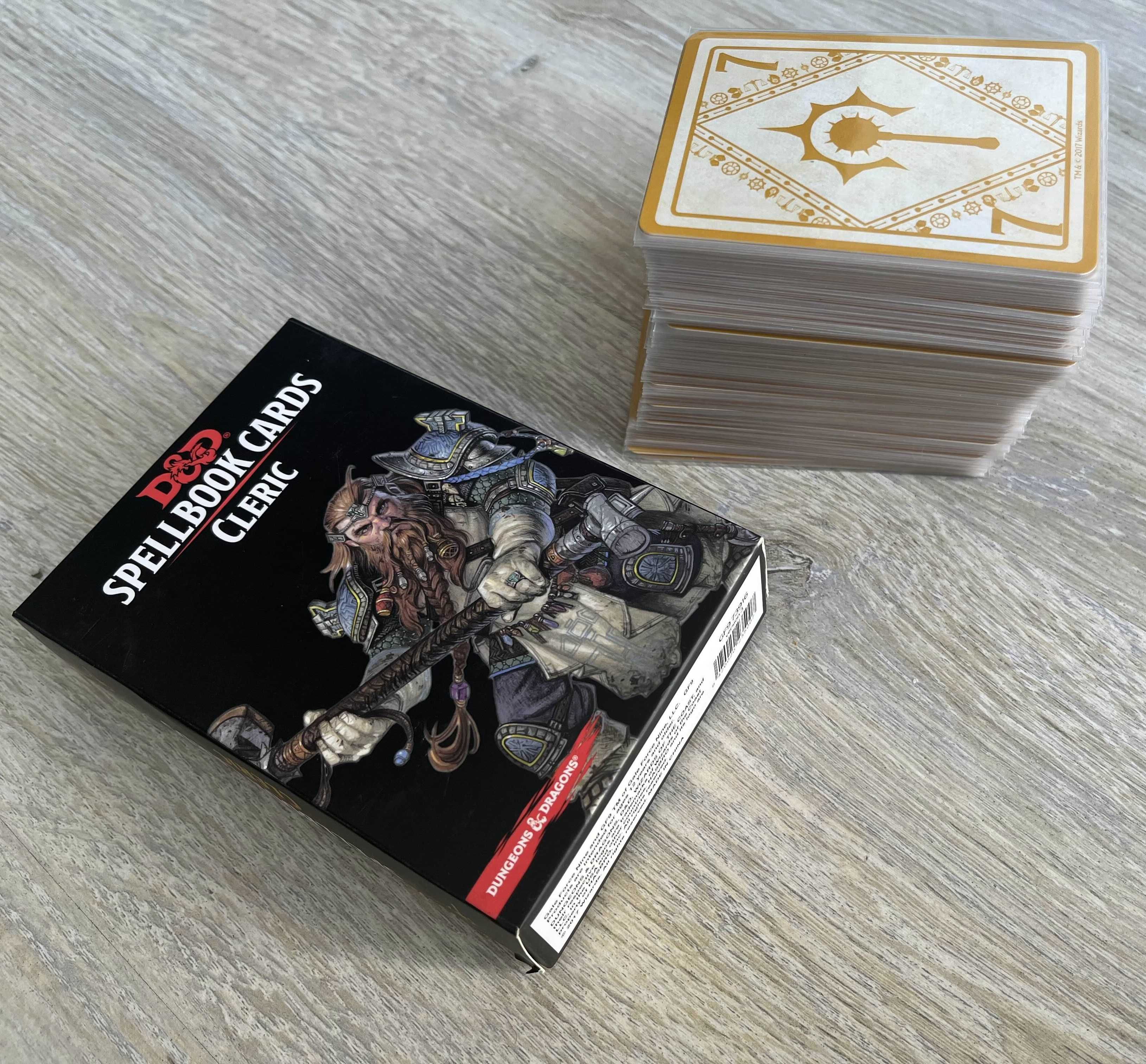Dungeons and dragons 5e karty czarów Kleryk spellbook cards cleric ENG