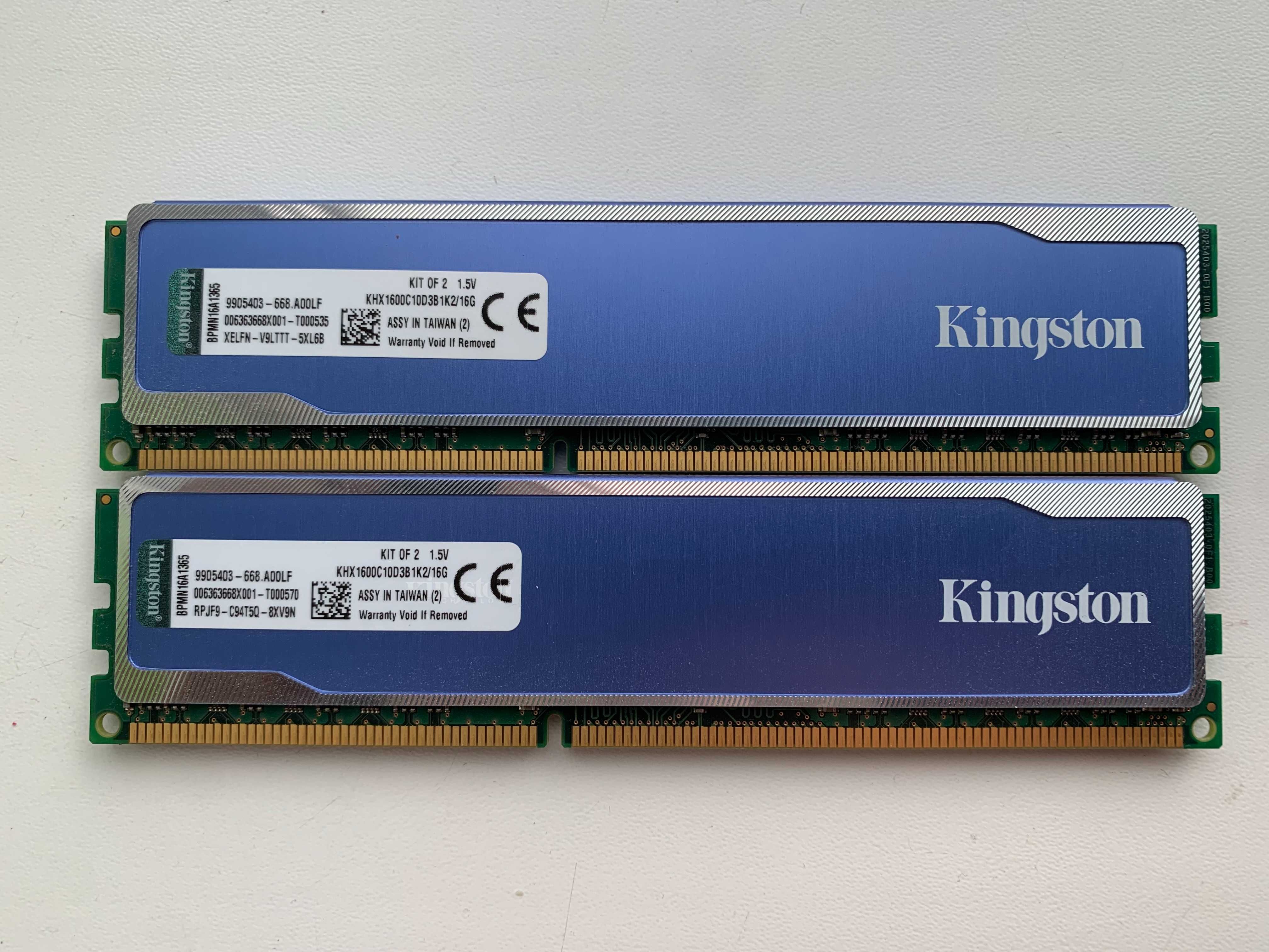 Оперативна пам'ять Kingston DDR3-1600 16GB (Kit of 2x8192) HyperX