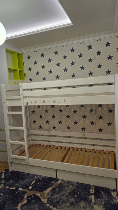 Ідеальне двоярусне ліжко з ортопедичними матрацами!!! + 2 шухляди