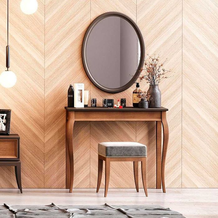 Туалетний столик Мебус Емілі 86384 | Масив ясен | Умбра/Трюфель | Нове