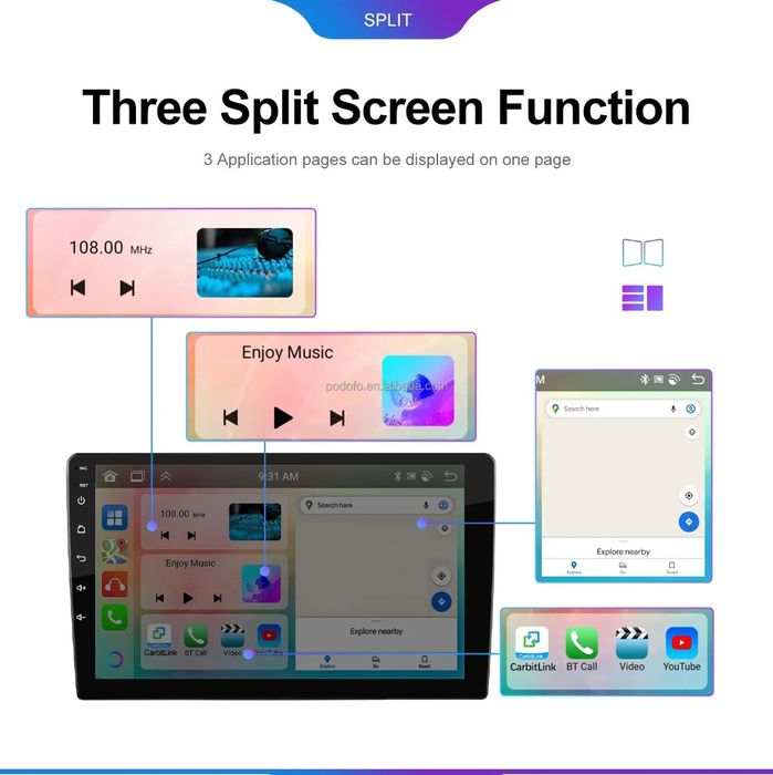 Rádio Android Opel Corsa 2020-22 Carplay GPS wifi BT RDS NOVO