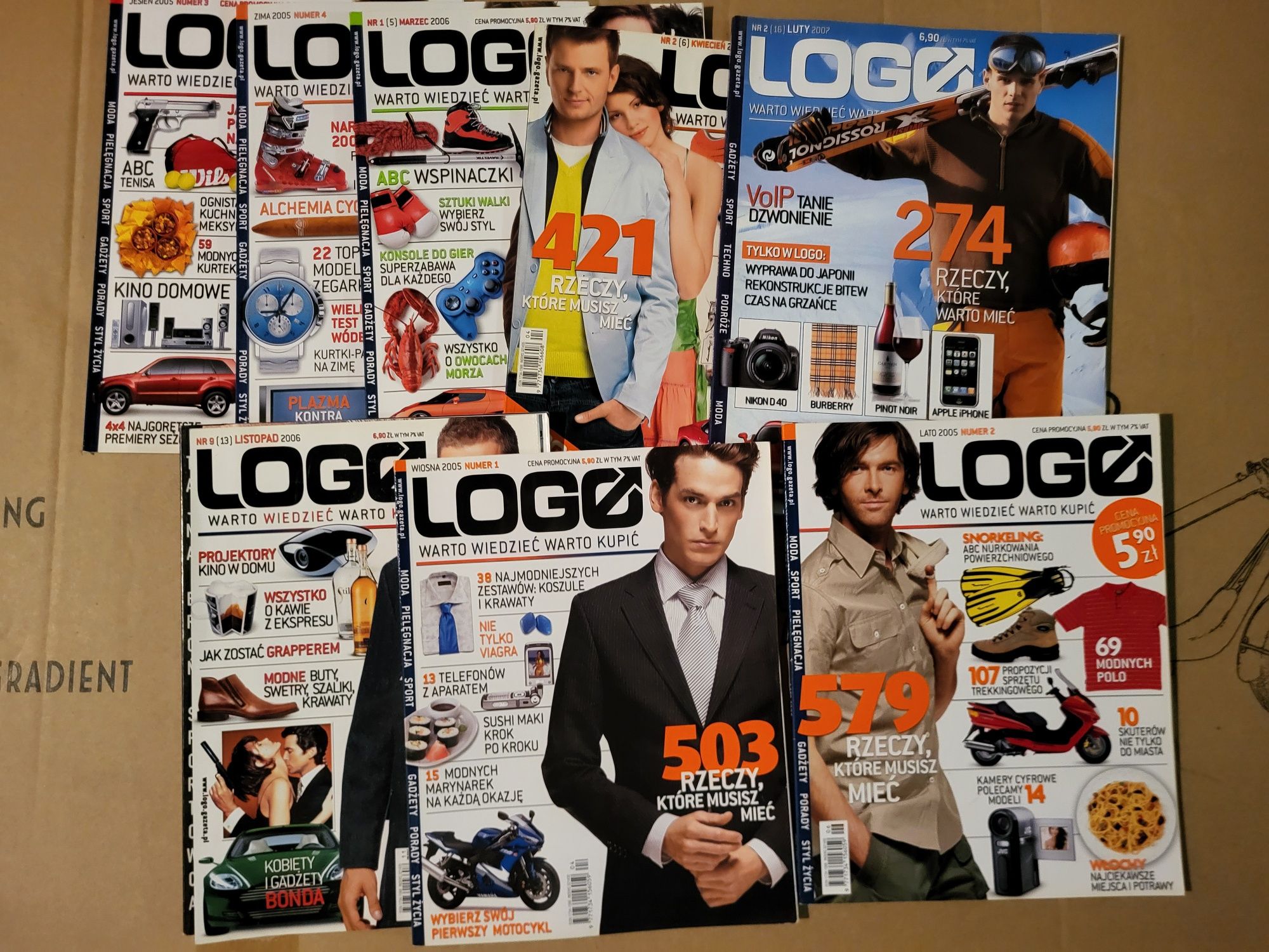 8 magazynów LOGO lata 2000