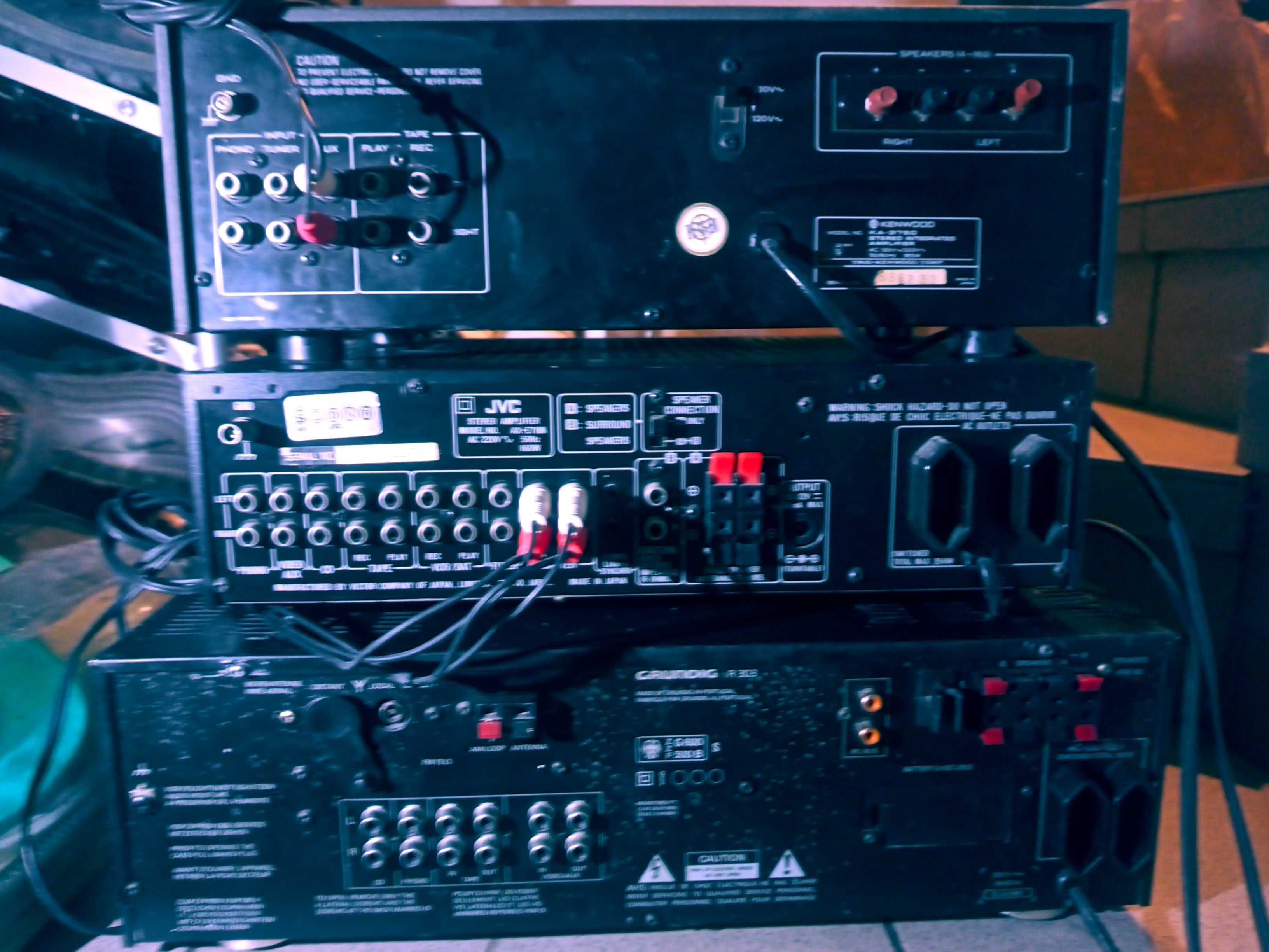 Wzmacniacze JVC AX-71. GRUNDIG R-R303. KENWOOD KA-3750