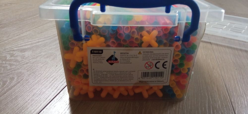 Słomki klocki konstrukcyjne 400 sztuk